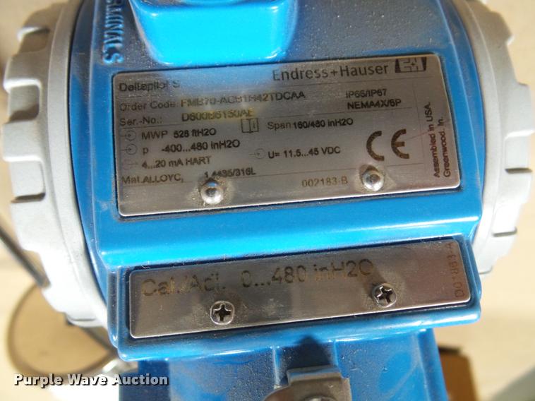 image for item BV9454 (2) Endress & Houser pressure sensor equipment