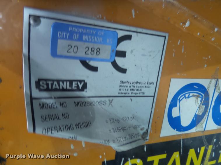 image for item BV9472 Stanley MB25600SS breaker skid steer attachment