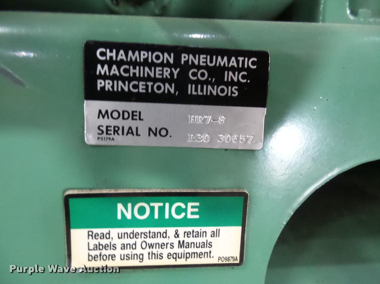 image for item BV9946 1992 Champion air compressor