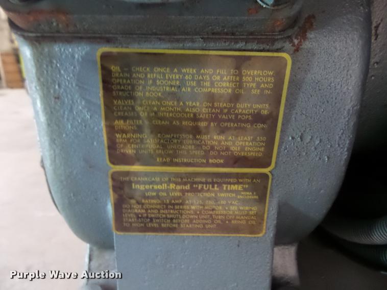 image for item BV9947 Ingersoll Rand air compressor