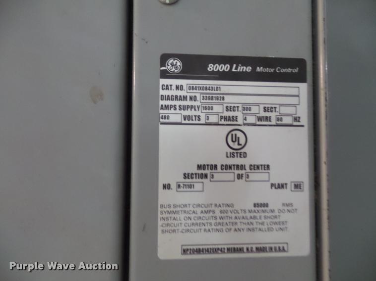 image for item BV9949 (3) GE 8000 line motor controls