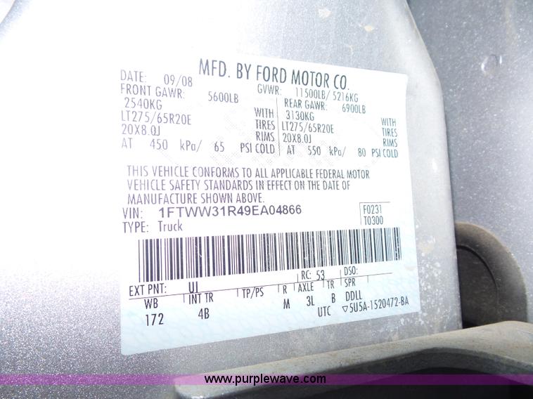 image for item BX9304 2009 Ford F350 Super Duty Crew Cab pickup truck