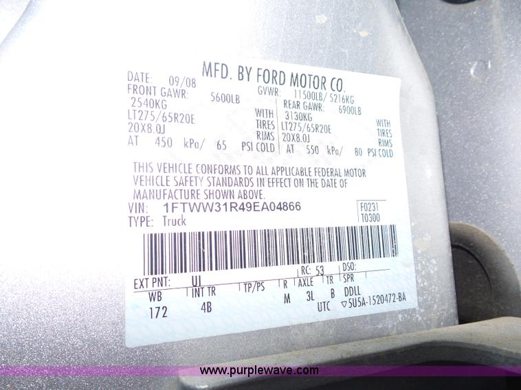 image for item BX9304 2009 Ford F350 Super Duty Crew Cab pickup truck