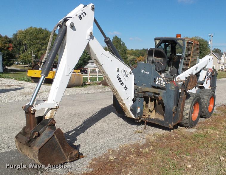 image for item K8131 2001 Bobcat 863 skid steer with backhoe attachment