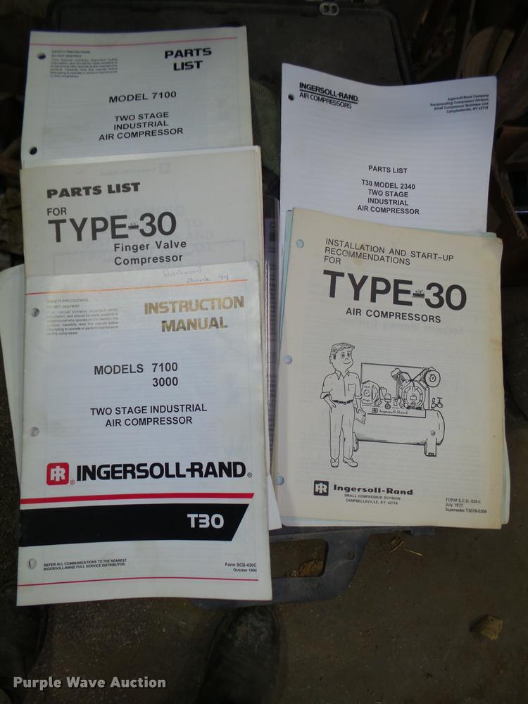image for item L4092 1993 Ingersoll Rand T30 air compressor