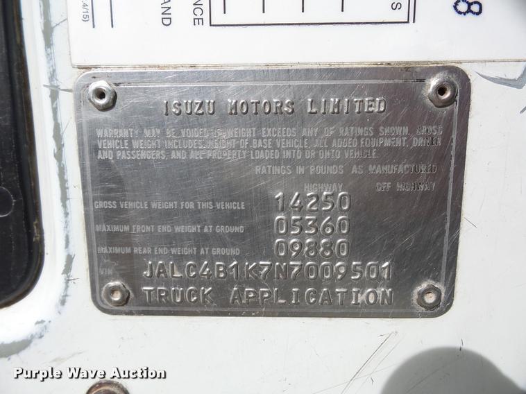 image for item L4380 1992 Isuzu NPR flatbed truck