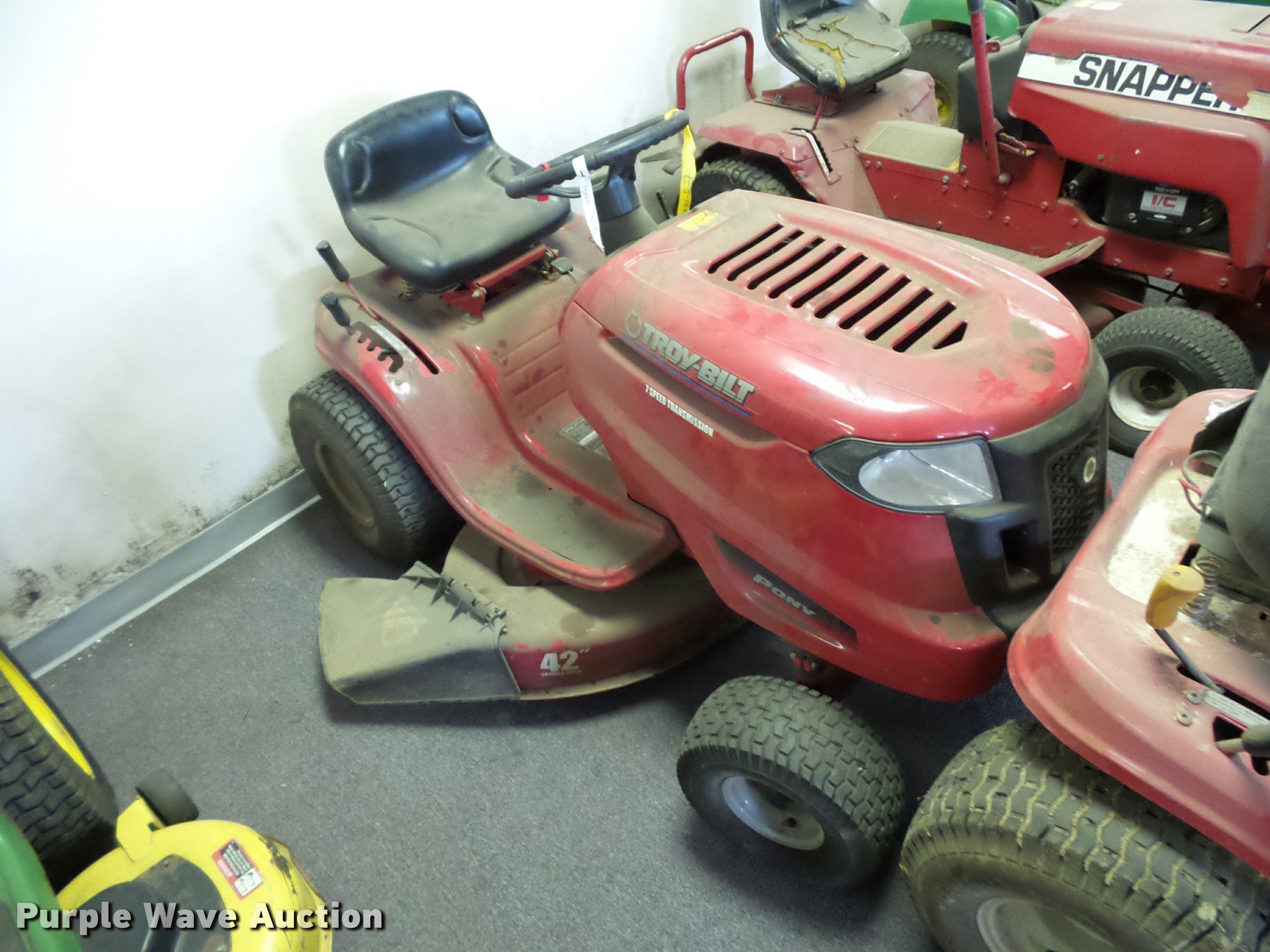 (2) TroyBilt lawn mowers in Desoto, MO Item AX9115 sold Purple Wave