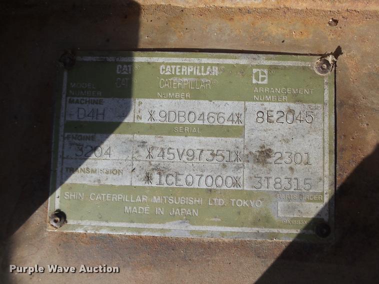 image for item DB4569 1992 Caterpillar D4H Series II dozer