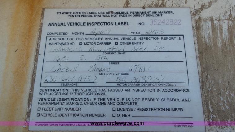 image for item J8261 1985 Ranch bottom dump trailer