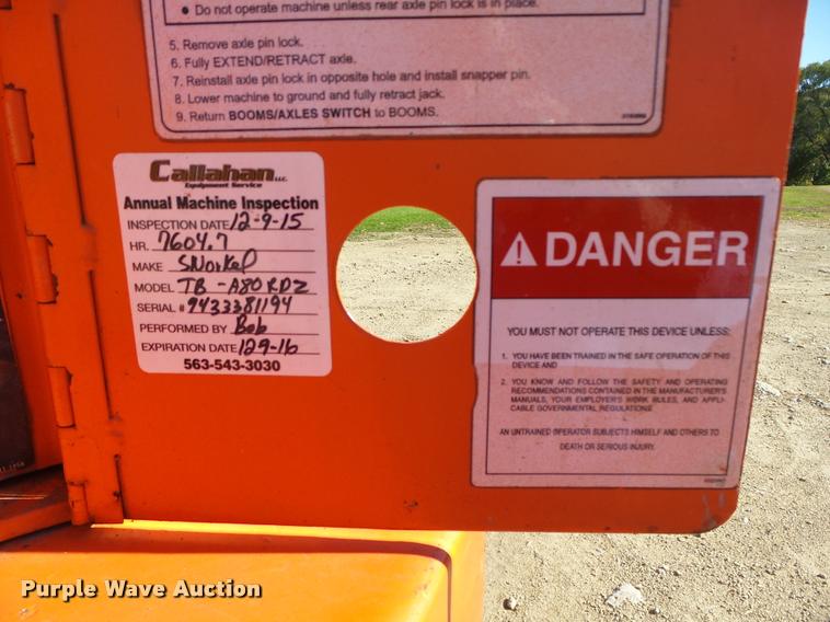 image for item K1428 Snorkelift TB-A80RDZ boom lift