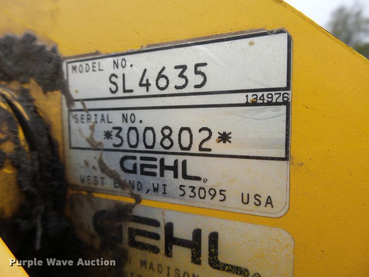 image for item K1450 2000 Gehl SL4635 skid steer