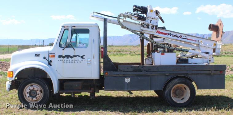 image for item K1916 1994 International 4700LP flatbed truck with environmental drill