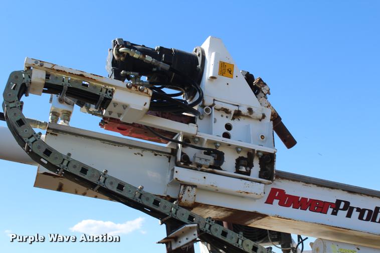 image for item K1916 1994 International 4700LP flatbed truck with environmental drill