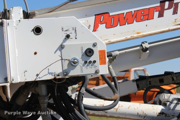 image for item K1916 1994 International 4700LP flatbed truck with environmental drill