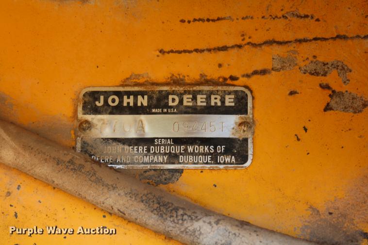 image for item K1917 John Deere 770A motor grader