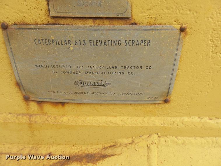 image for item K3104 1973 Caterpillar 613 elevating scraper