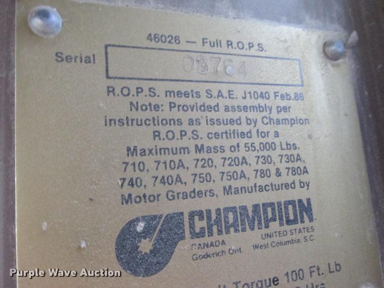 image for item K4221 1989 Champion 730A motor grader