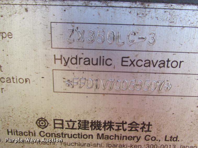 image for item K4225 Hitachi ZX350LC-3 excavator