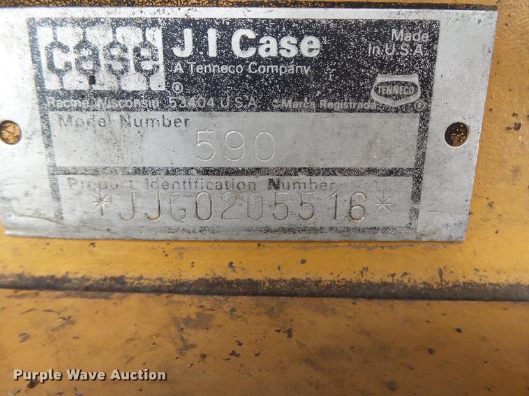 image for item K5659 1991 Case 590 backhoe