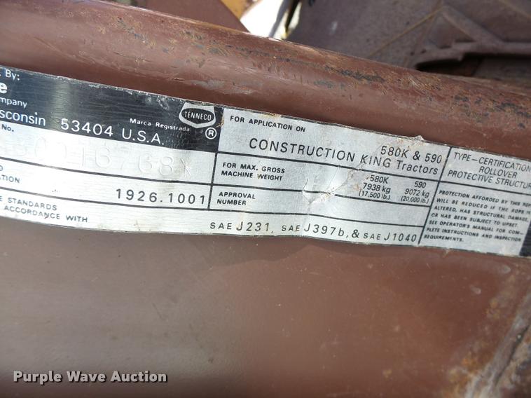 image for item K5659 1991 Case 590 backhoe