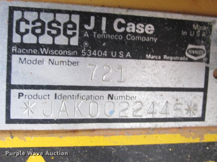 image for item K6232 1990 Case 721 wheel loader