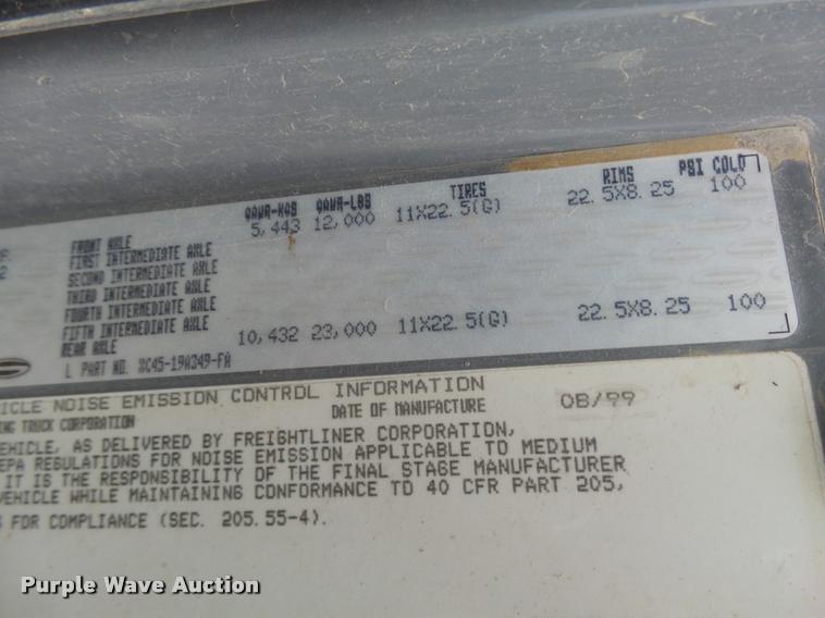 image for item L3280 2000 Sterling L7500 dump truck