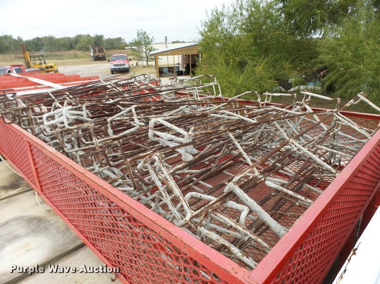 image for item L3284 1992 Ford LNT8000 flatbed truck with concrete forms