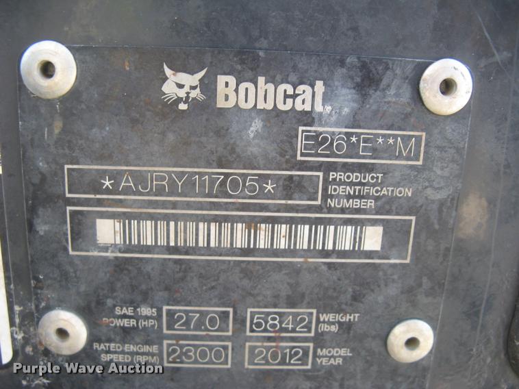 image for item L3900 Bobcat E26-E-M compact excavator