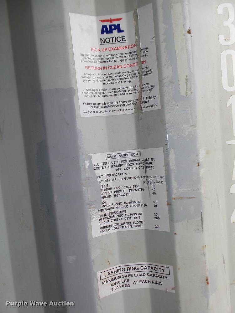 image for item L4117 2004 APL storage container