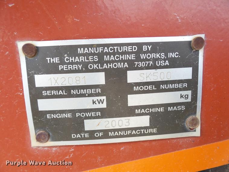 image for item L4376 2003 Ditch Witch SK500 compact tool carrier