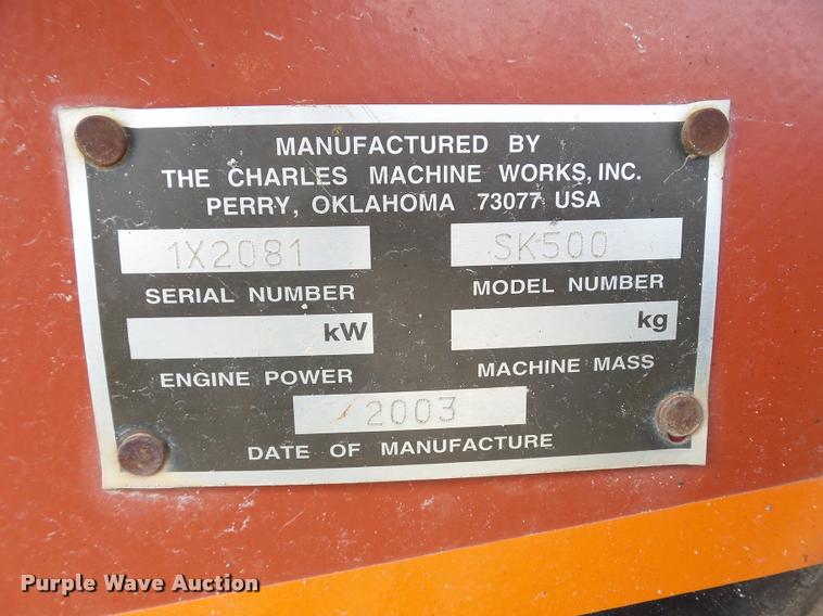 image for item L4376 2003 Ditch Witch SK500 compact tool carrier