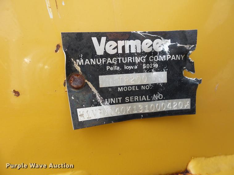 image for item L4378 2003 Vermeer RT200 trencher
