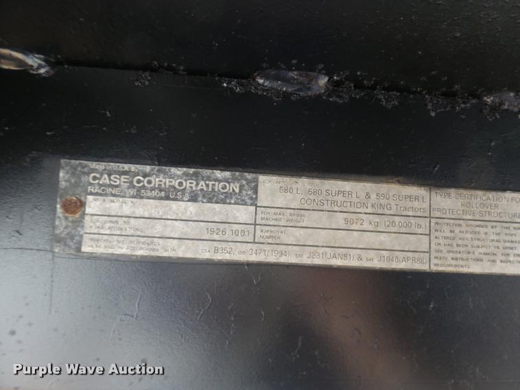 image for item L7131 1995 Case 580L backhoe