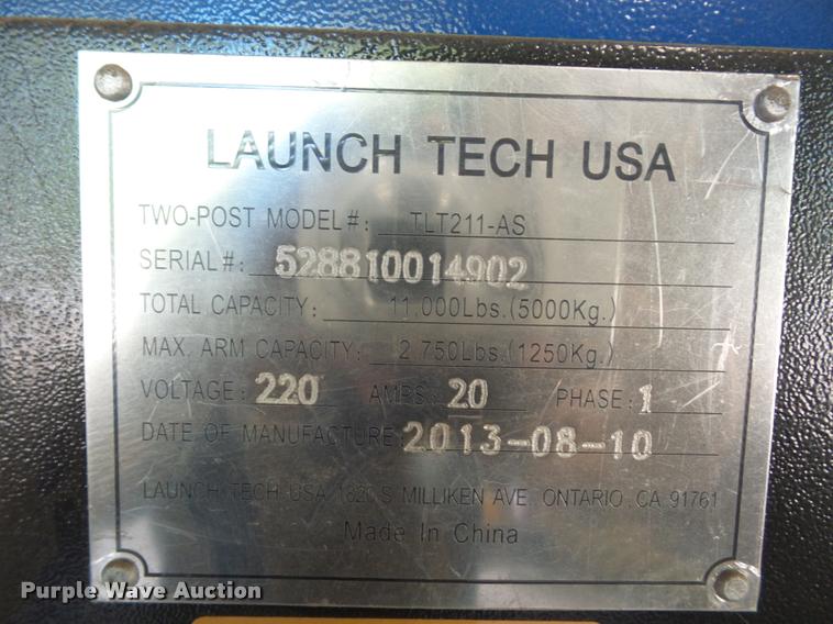 image for item L3536 Launch Tech USA two post lift