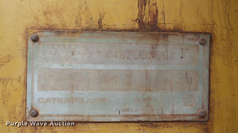 image for item DA2920 1989 Caterpillar 963 track loader