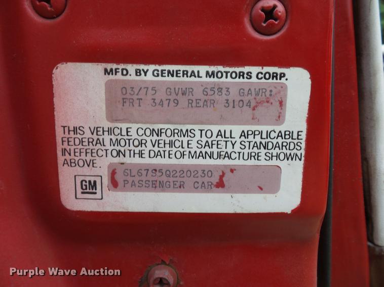 image for item L4382 1975 Cadillac Eldorado convertible