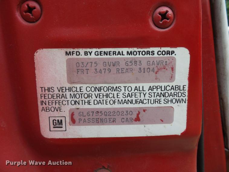 image for item L4382 1975 Cadillac Eldorado convertible