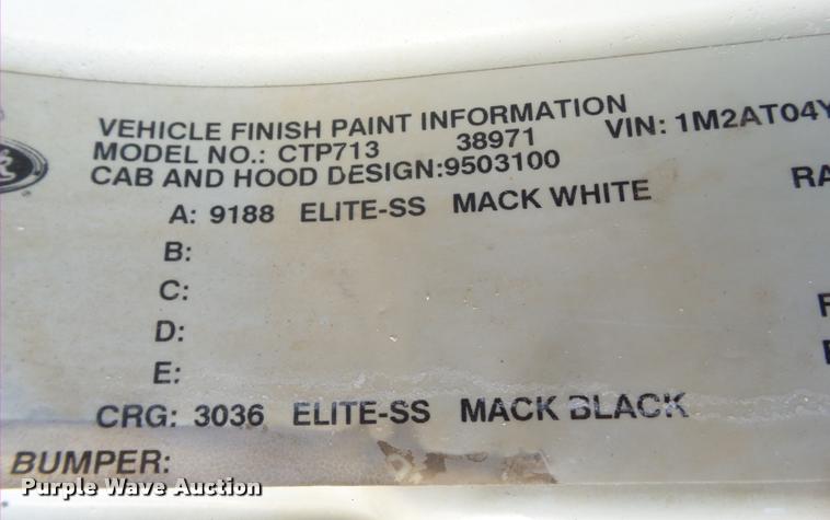 image for item BJ9312 2007 Mack CTP713 semi truck