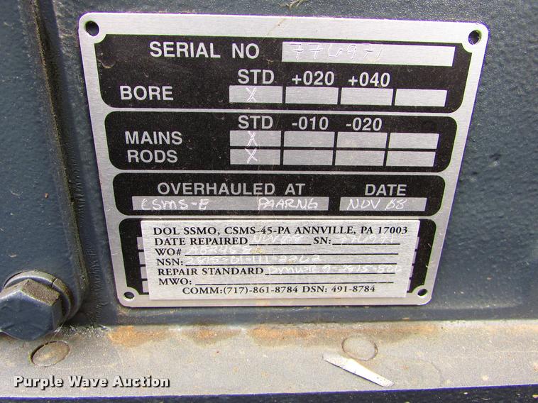 image for item J1621 Cummins NHC-250 six cylinder diesel engine