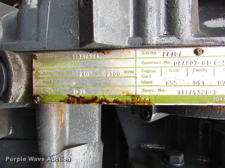 image for item J1623 Cummins NHC-250 six cylinder diesel engine