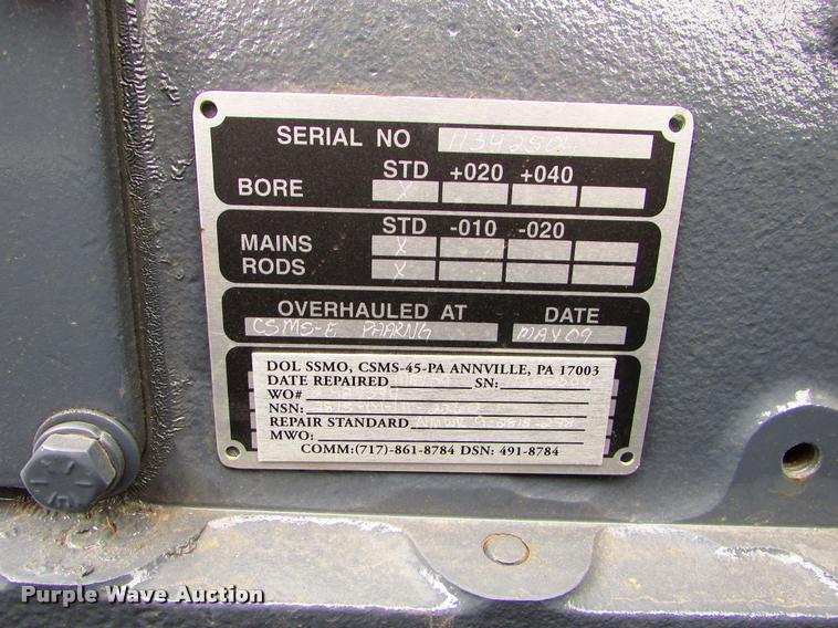 image for item J1623 Cummins NHC-250 six cylinder diesel engine