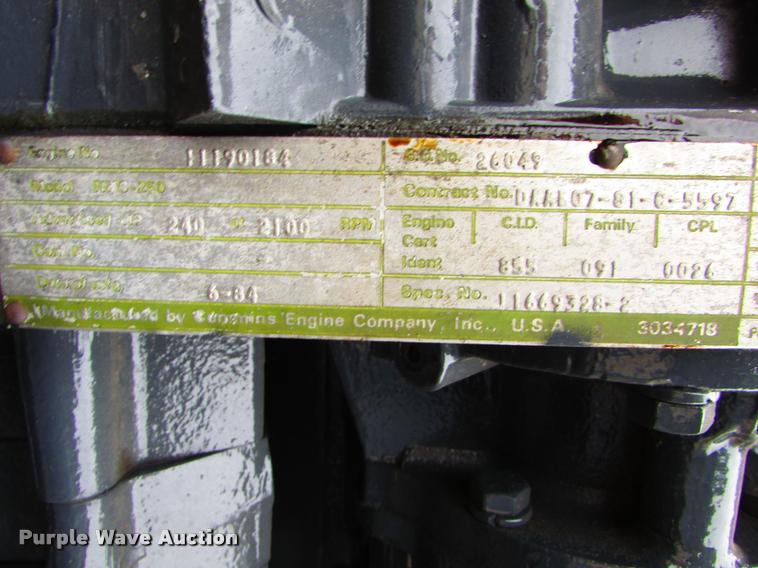 image for item J1625 Cummins six cylinder diesel engine