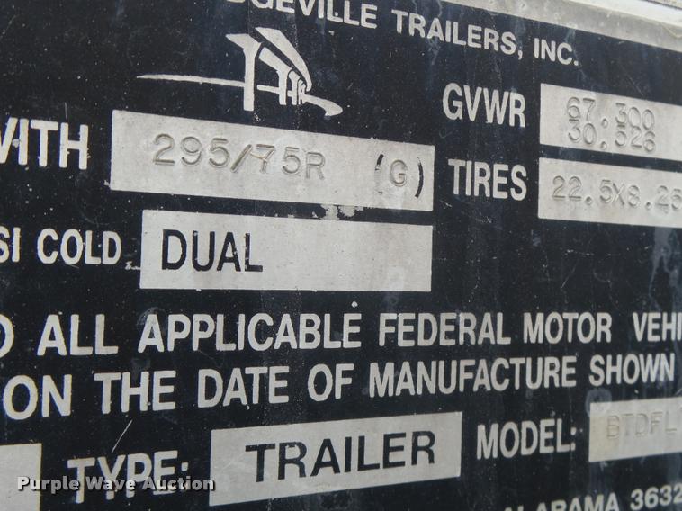 image for item K5624 2005 Bridgeville BTDFLT05 dry van trailer