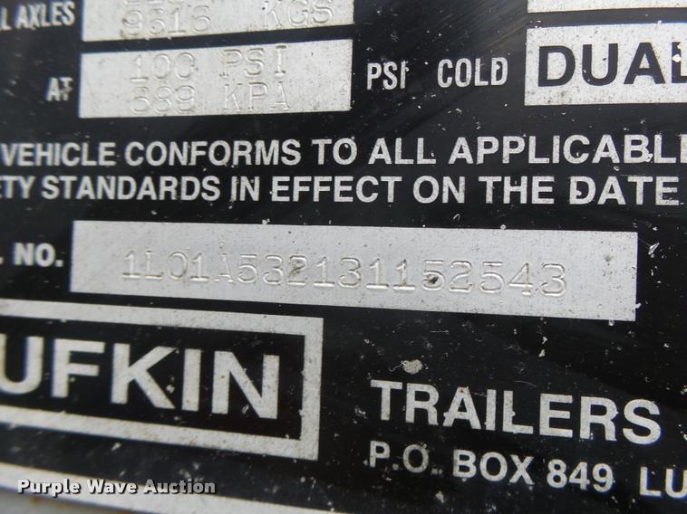 image for item K5625 2003 Lufkin TFV-CLST dry van trailer