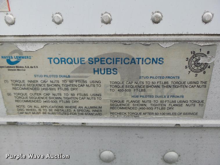 image for item K5625 2003 Lufkin TFV-CLST dry van trailer