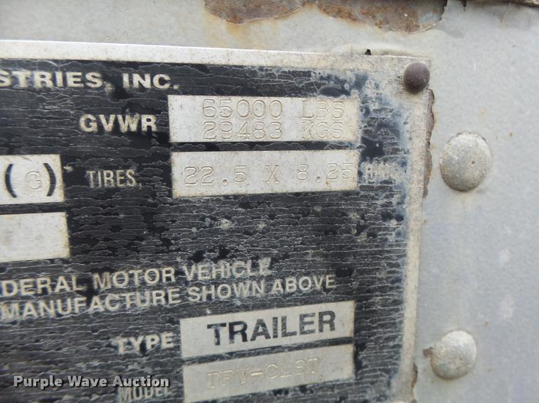 image for item K5626 2003 Lufkin TFV-CLST dry van trailer