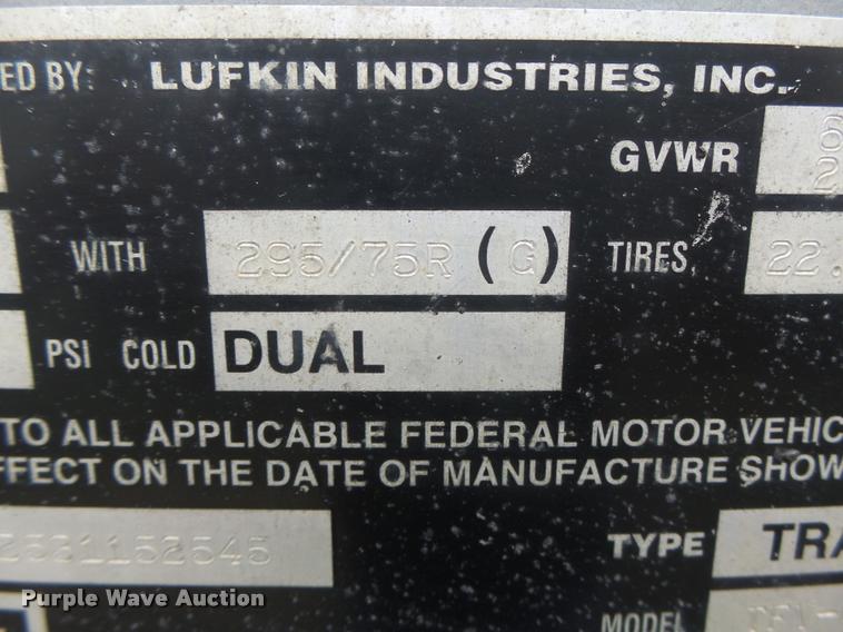 image for item K5627 2003 Lufkin TFV-CLST dry van trailer