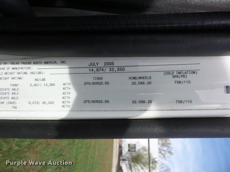 image for item L4450 2006 Volvo VNL semi truck