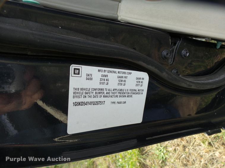 image for item L3316 2000 Cadillac DeVille