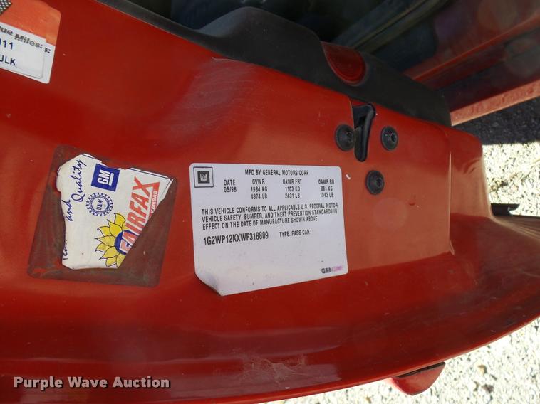 image for item L3415 1998 Pontiac Grand Prix